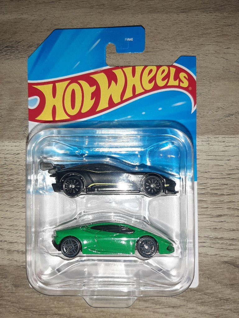Hot Wheels Duopack : Lamborghini + Aston Martin, Ophalen of Verzenden, Nieuw, Auto