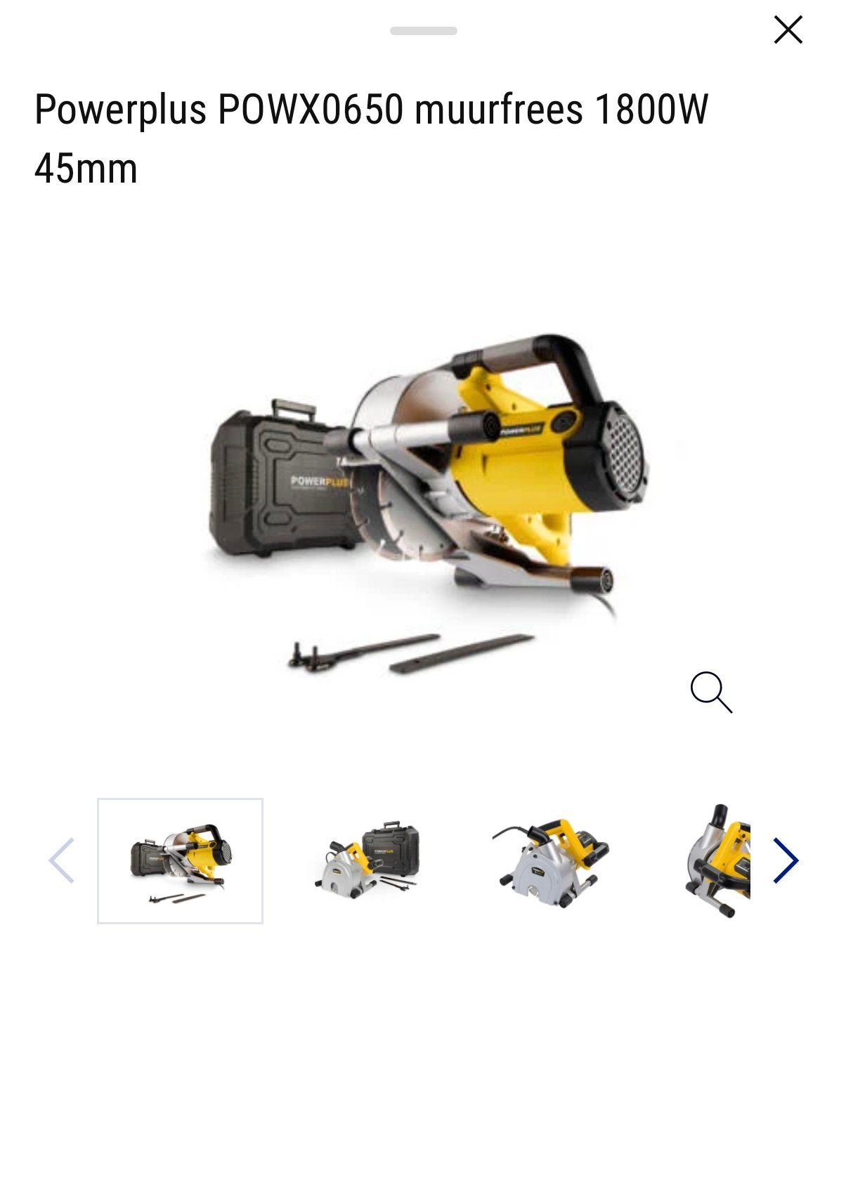 Muurfrees powerplus 1800watt, Doe-het-zelf en Bouw, Ophalen, Zo goed als nieuw