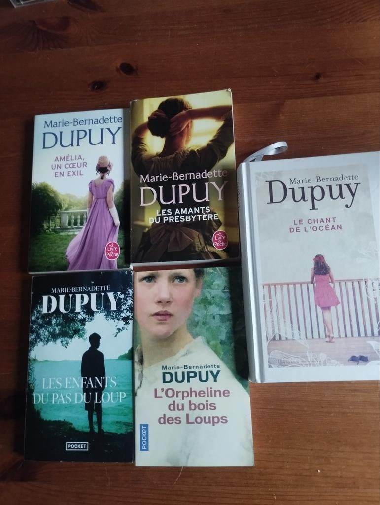 Lot de 5 romans de Marie-Bernadette Dupuy, Enlèvement ou Envoi