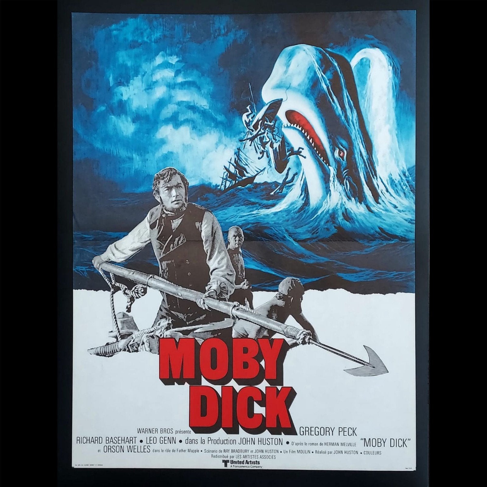 MOBY DICK originele Franse filmposter 1976, Verzenden