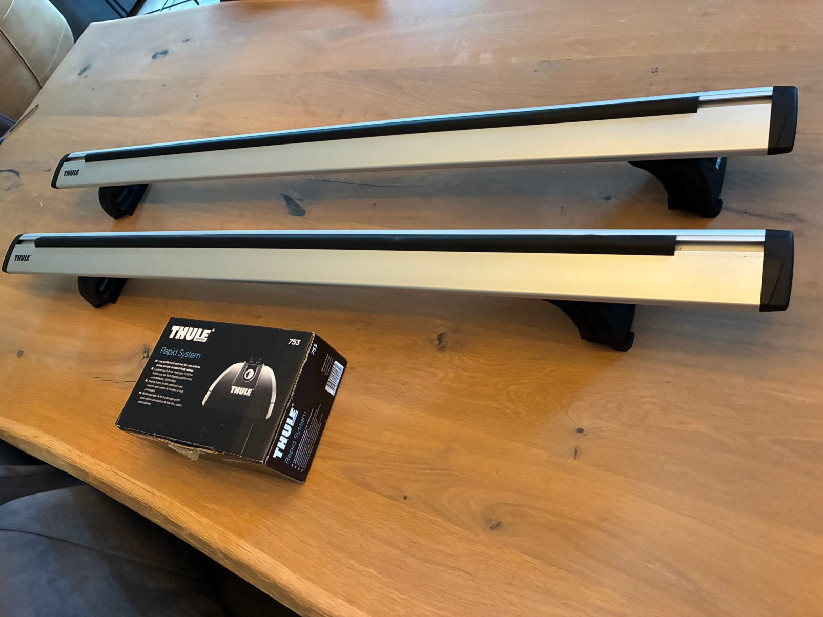 Thule Wingbar met Rapid System 753 en toebehoren, Autos : Divers, Porte-bagages, Enlèvement, Utilisé
