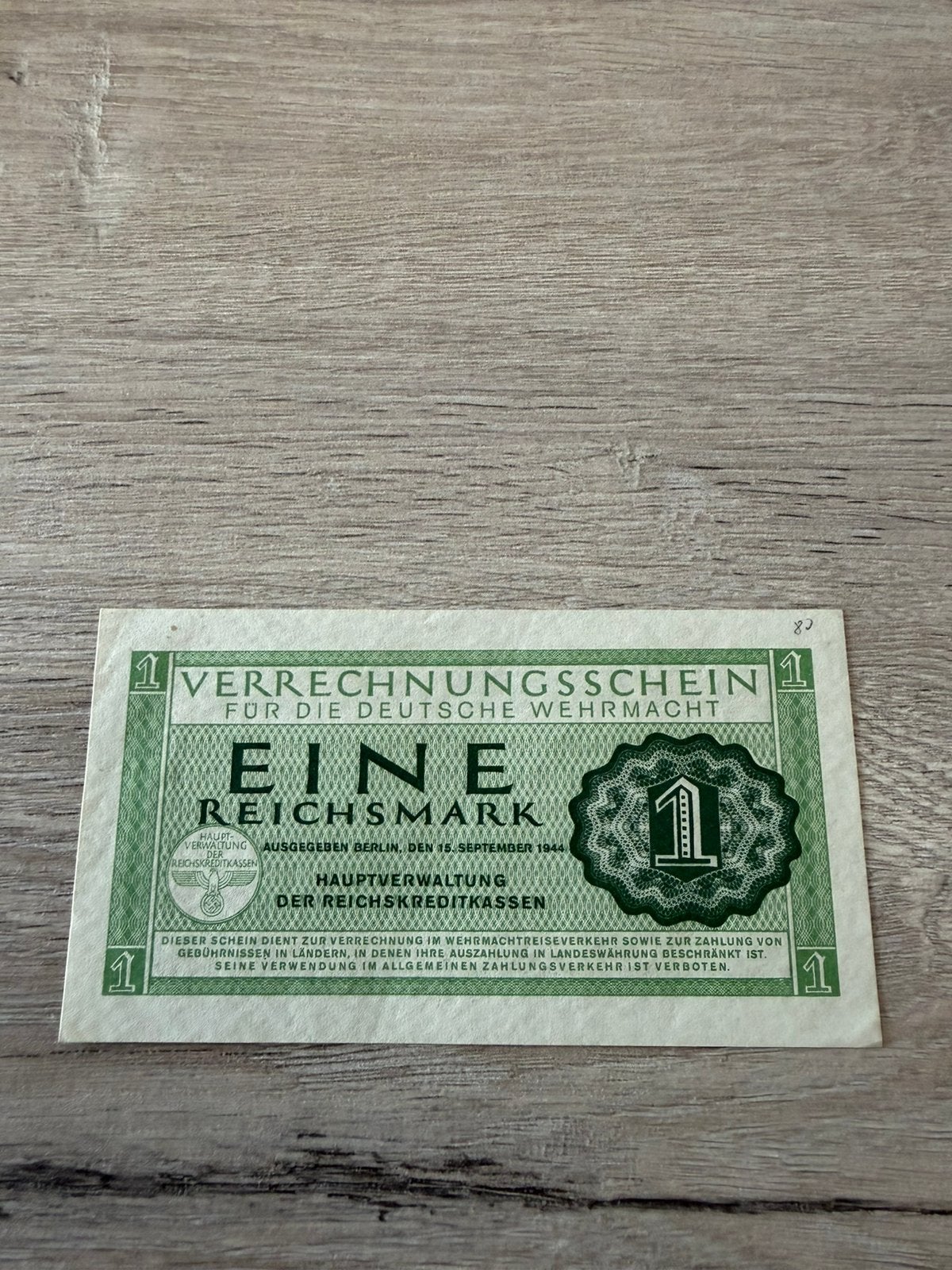 Allemagne 1 reichsmark wo2, Timbres & Monnaies, Billets de banque | Europe | Billets non-euro, Enlèvement ou Envoi, Allemagne