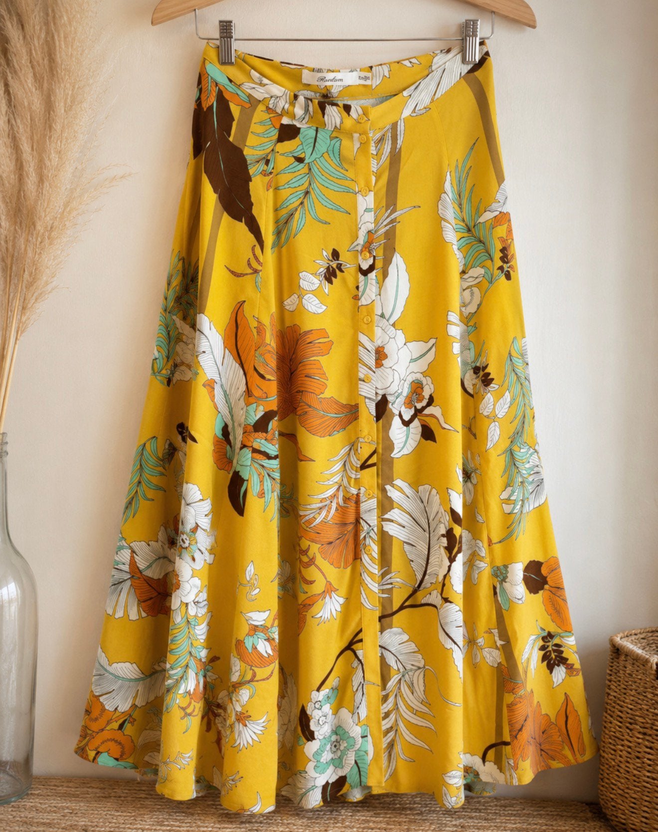 Très jolie jupe longue de la marque Random, taille M, Kleding | Dames, Rokken, Ophalen of Verzenden, Zo goed als nieuw, Geel