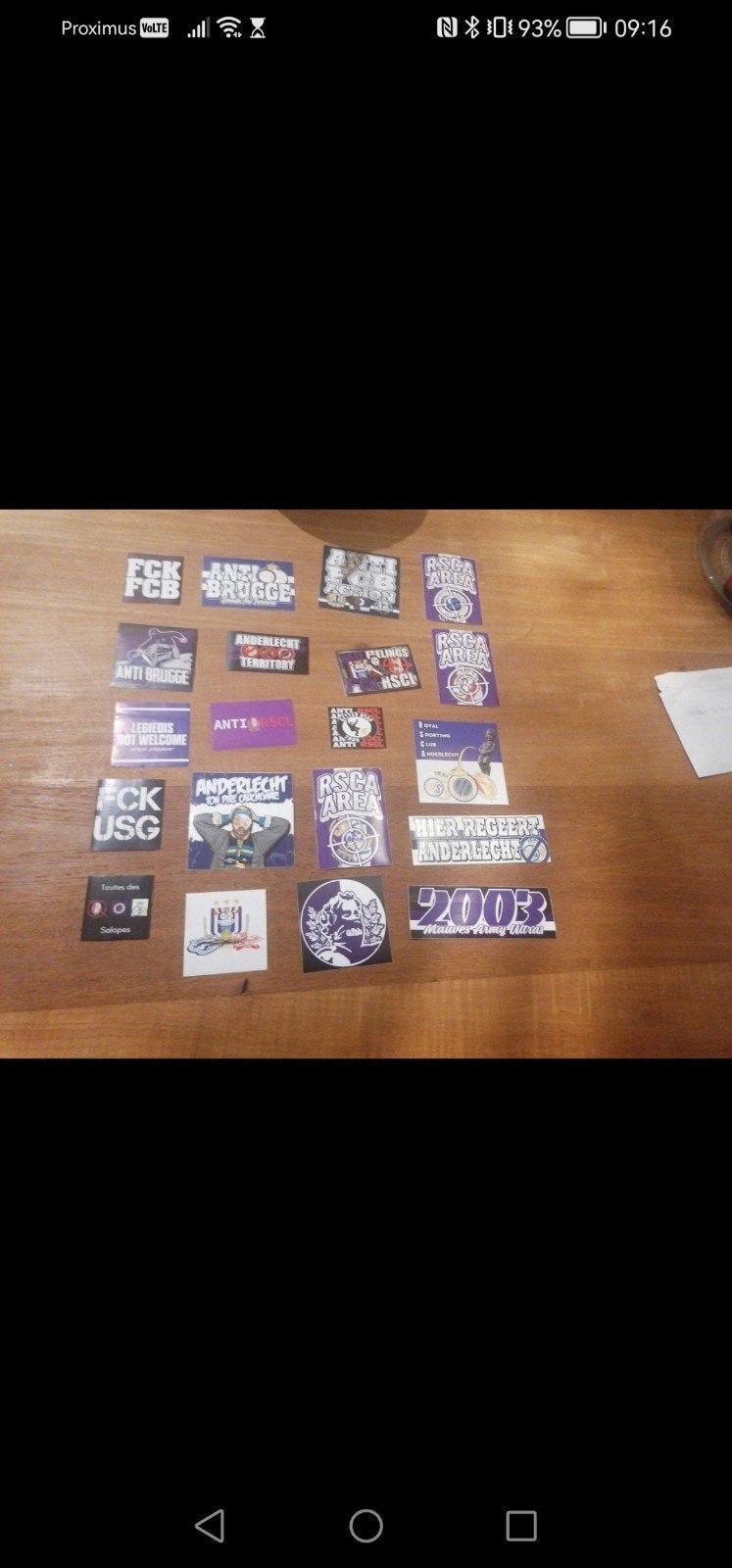 20 stickers Rsca Anderlecht rsc Anderlecht sticker, Ophalen of Verzenden