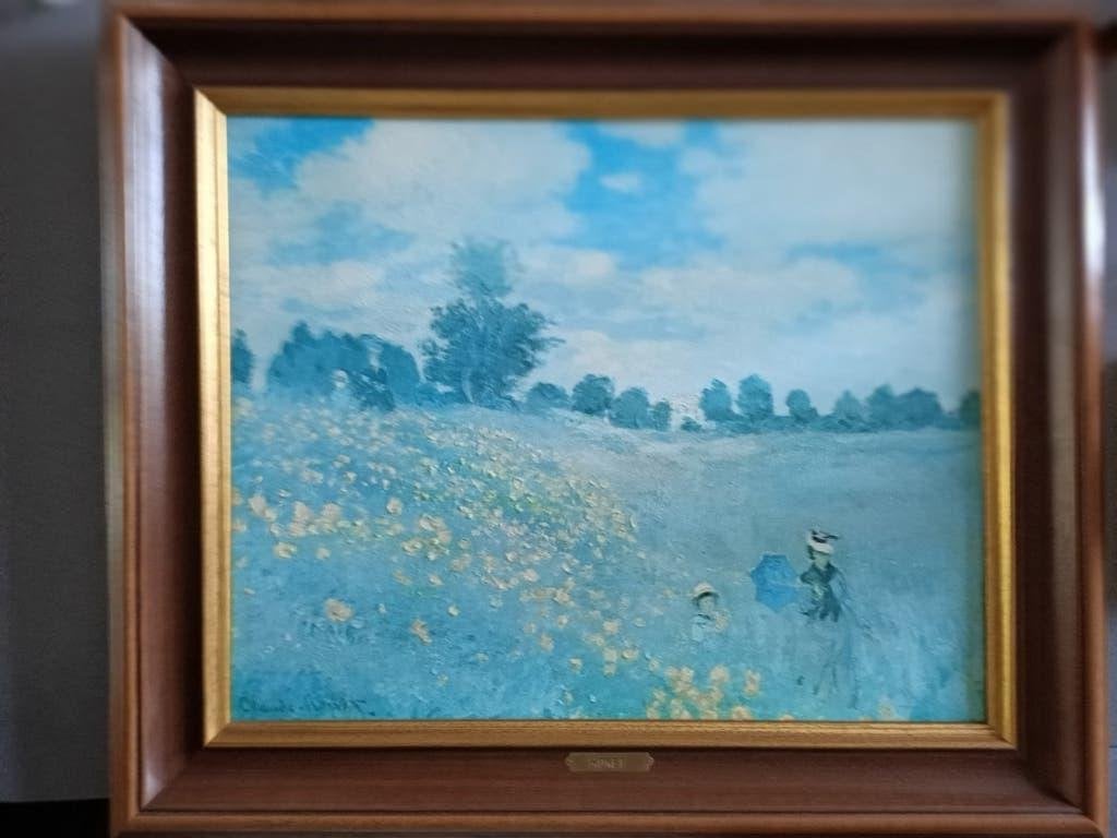 Peinture à l'huile unique peinte à la main par Claude Monet, Signé, Peinture à l'huile, Paysage, Enlèvement