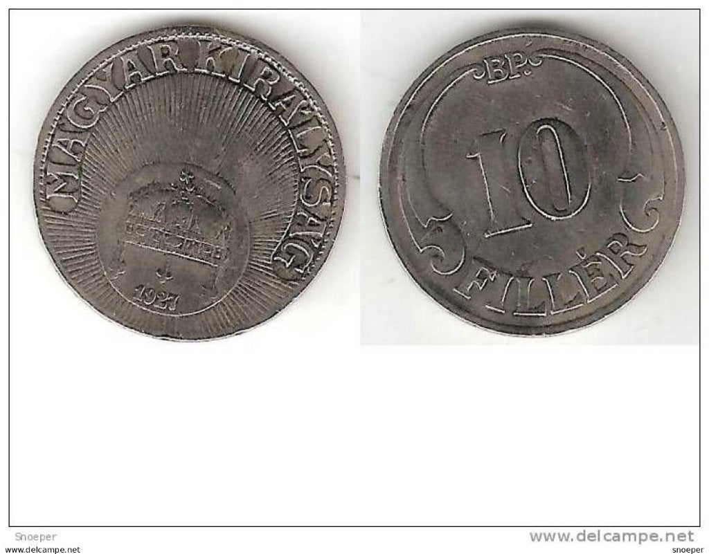 hungary 10 filler 1927 km 507 vf+, Verzenden, Hongarije, Losse munt