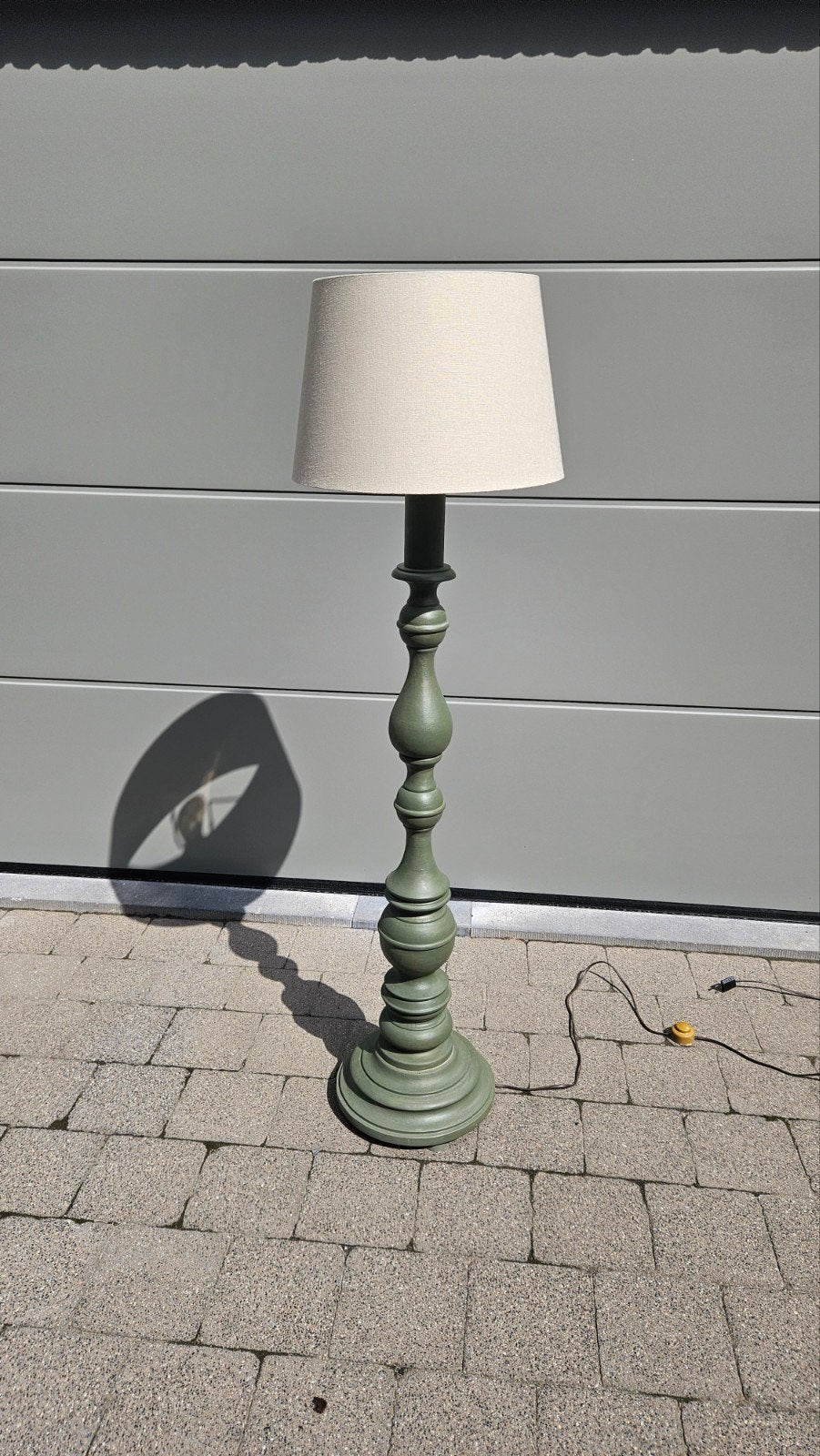 vol eiken staanlamp, Ophalen, Gebruikt, 100 tot 150 cm, E27 (groot)