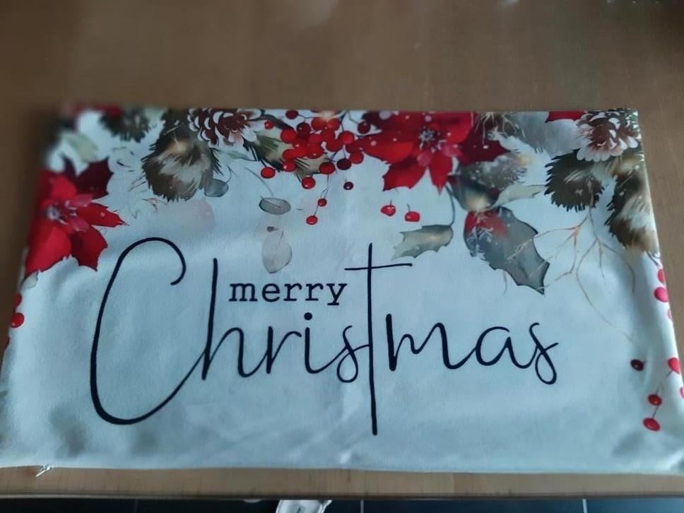 Kerst kussensloop Merry Christmas 50x30, Ophalen of Verzenden