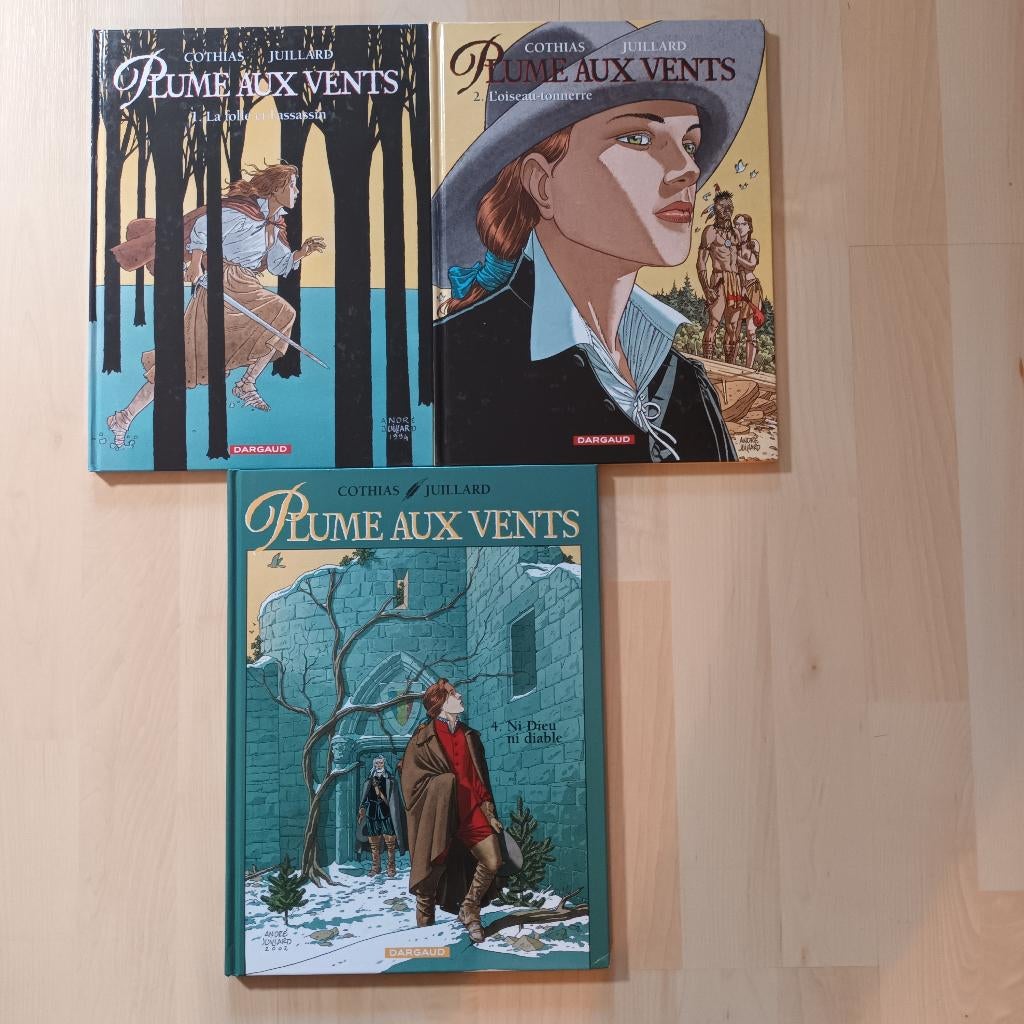 BD Plumes aux vents 3 tomes (suite de 7 vies éperviers), Meerdere stripboeken, Ophalen of Verzenden, Zo goed als nieuw, Cothias - Juillard