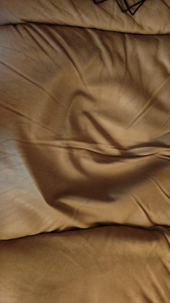 Canapé cuir beige+ fauteuil, Enlèvement, Utilisé, Classique, Cuir