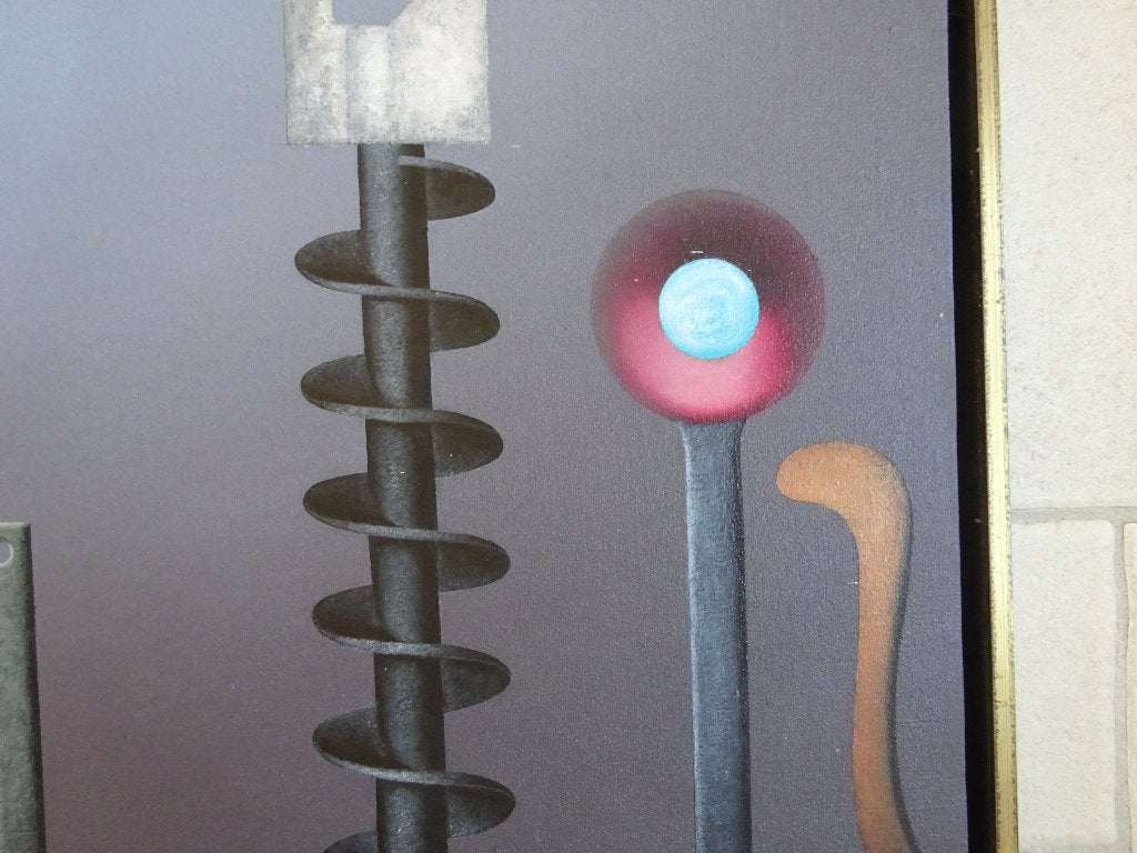Roger Nellens, doek, 45 x 61 cm, Balade 1990, Antiquités & Art, Art | Peinture | Moderne, Enlèvement, Encadré, Abstrait