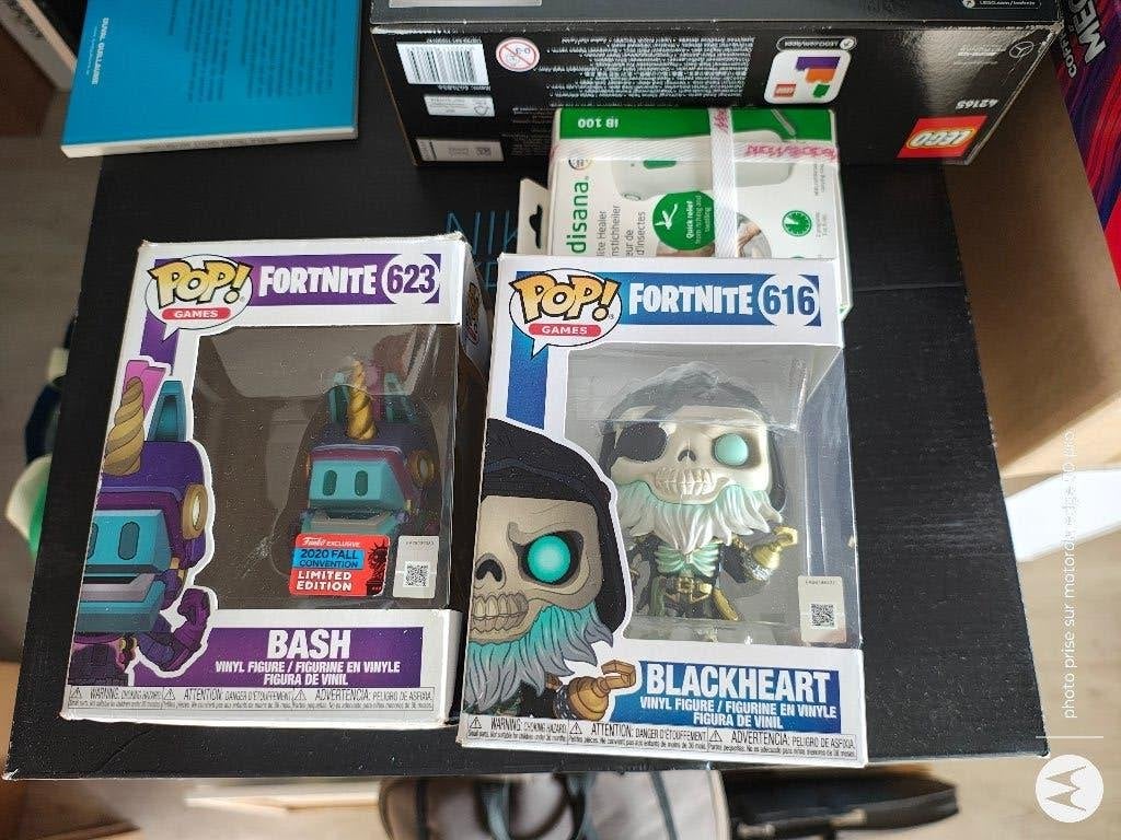 Lot 2 funko pops Fortnite 616, 623 Bash, Blackheart, Enlèvement ou Envoi