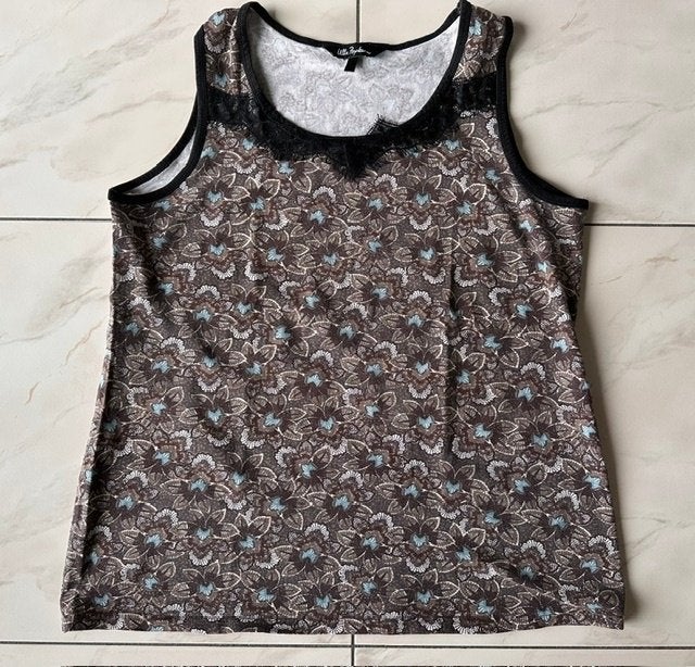 Top Ulla Popken taille 44/46 (nr7590), Enlèvement ou Envoi, Ulla Popken, Brun, Chemise ou Top