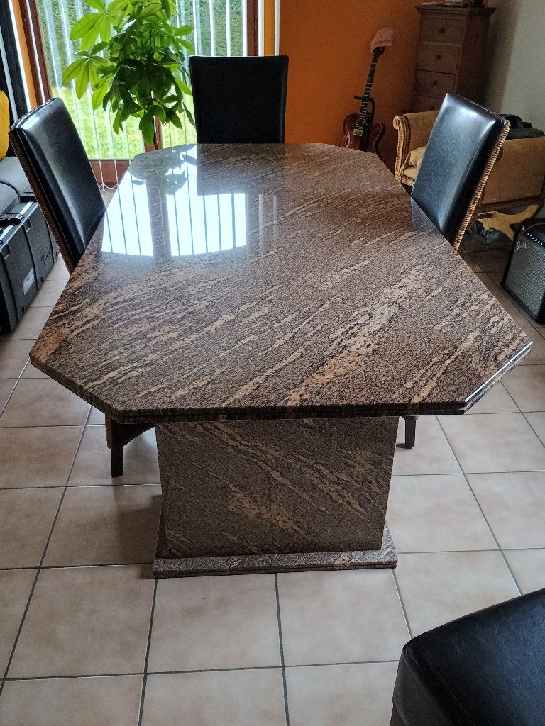 Table en marbre, 150 à 200 cm, Comme neuf, Enlèvement, 75 – 100
