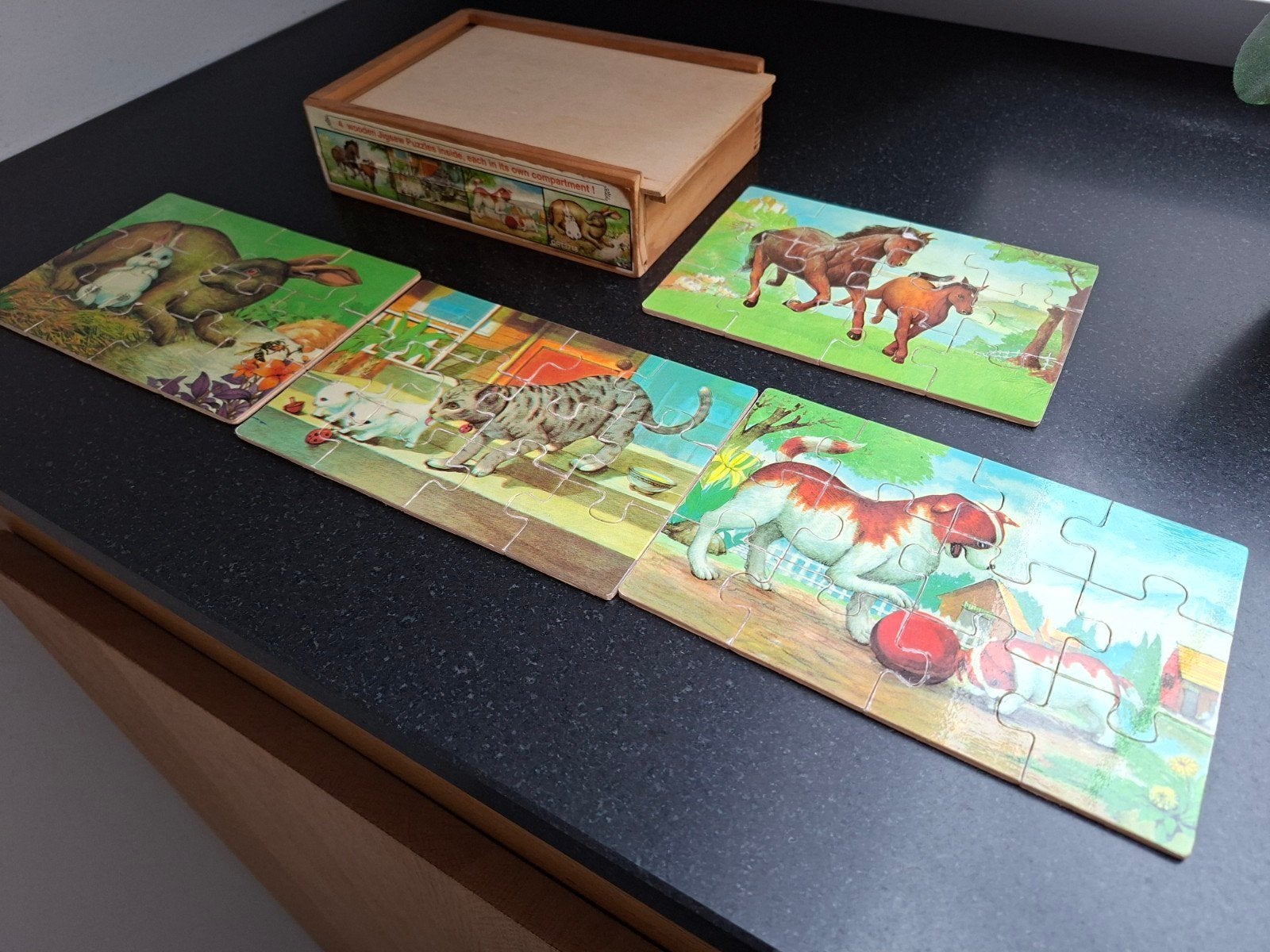houten puzzels dieren, Ophalen of Verzenden, Gebruikt, Overige typen