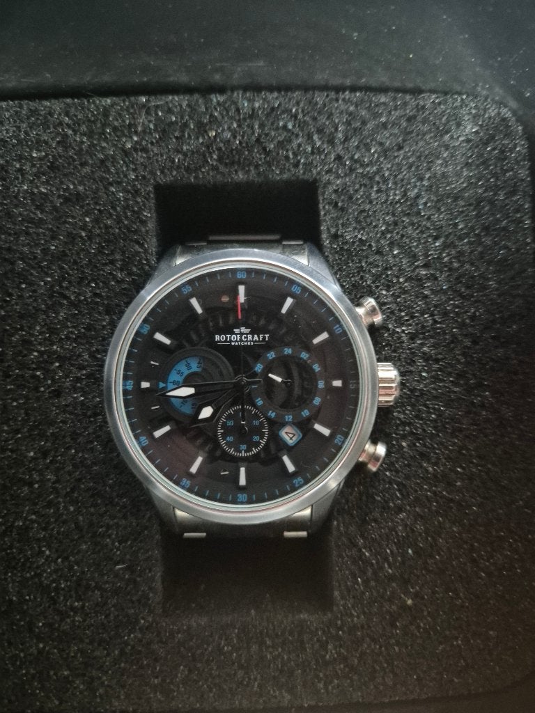 Rotorcraft rc2205 silver edition, Handtassen en Accessoires, Horloges | Heren, Staal, Staal, Polshorloge, Zo goed als nieuw