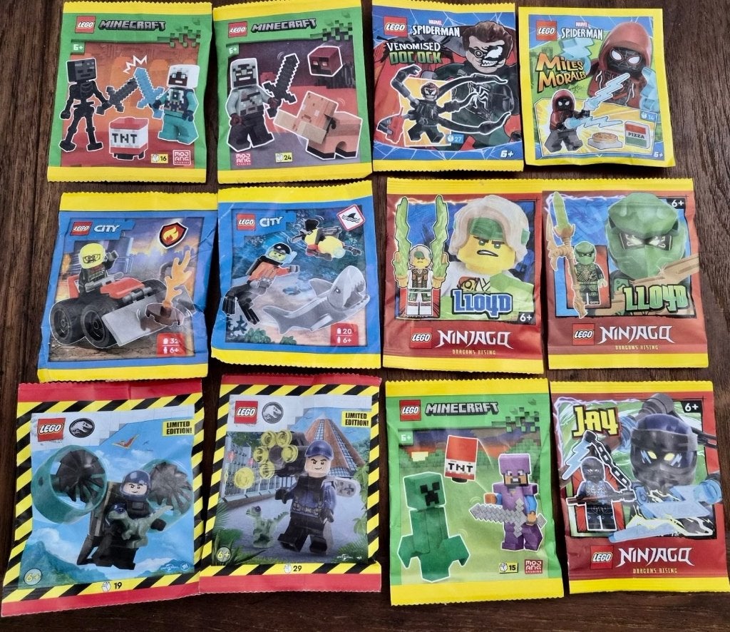 Lego Paperbags 12 stuks, o.a. Minecraft, Ninjago e.a., Kinderen en Baby's, Speelgoed | Duplo en Lego, Minecraft, Lego, Nieuw, Ophalen of Verzenden