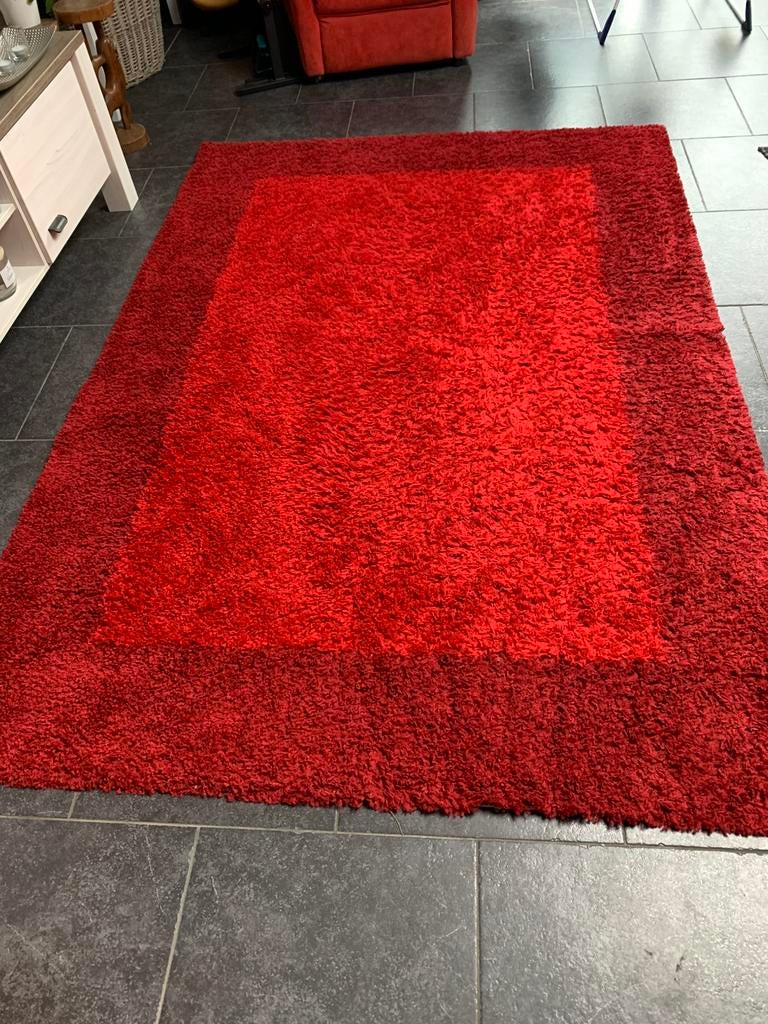 Rood tapijt 160cmx230cm, Huis en Inrichting, Ophalen, Gebruikt, 150 tot 200 cm, 200 cm of meer
