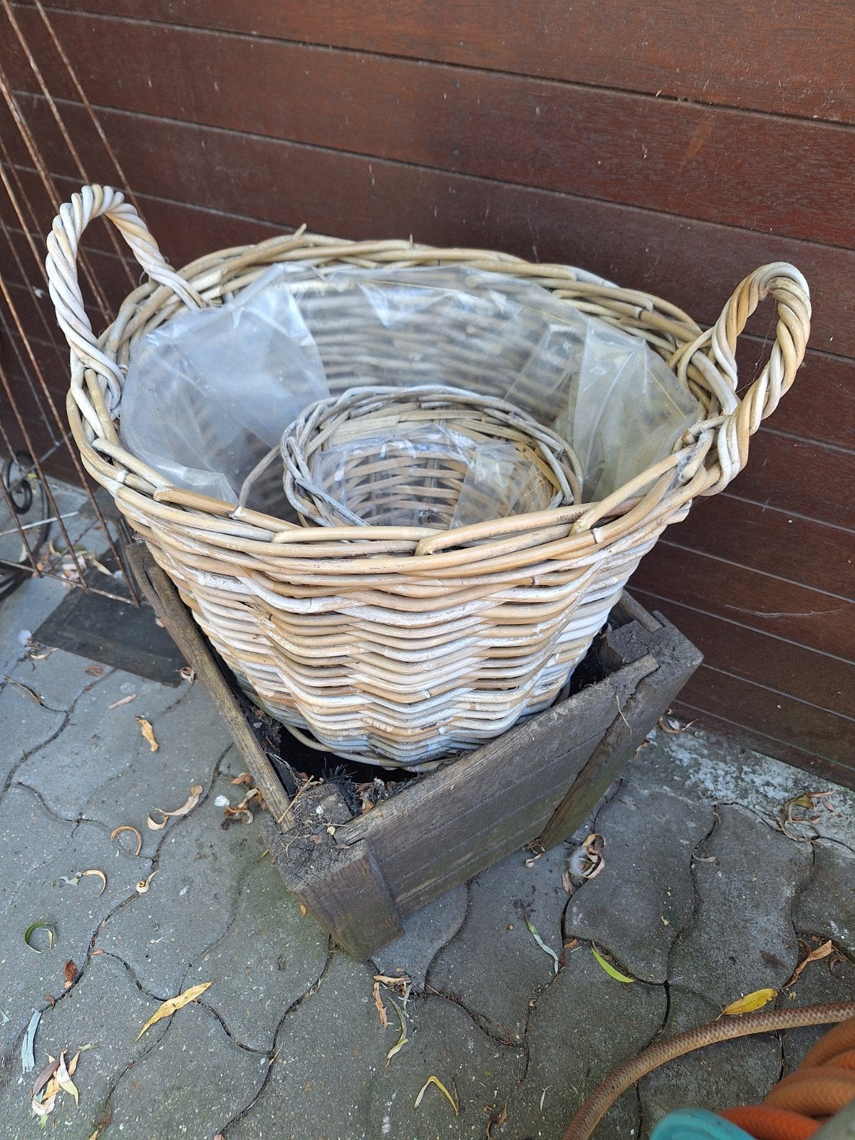 tuin mand en bloembak hout, Tuin en Terras, Ophalen, Hout, Tuin
