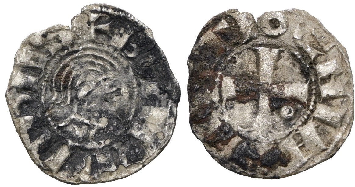 Middeleeuwse munt - Bohemund III, Ophalen of Verzenden, Losse munt, Zilver