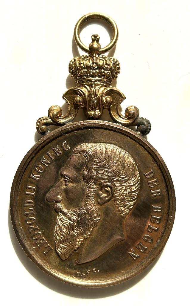 Médaille Léopold II, Timbres & Monnaies, Pièces & Médailles, Enlèvement ou Envoi, Bronze