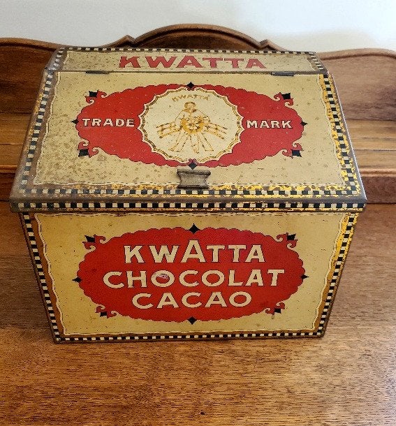 Cacao et chocolat Kwatta., Collections, Boîte en métal, Enlèvement ou Envoi, Utilisé, Autre