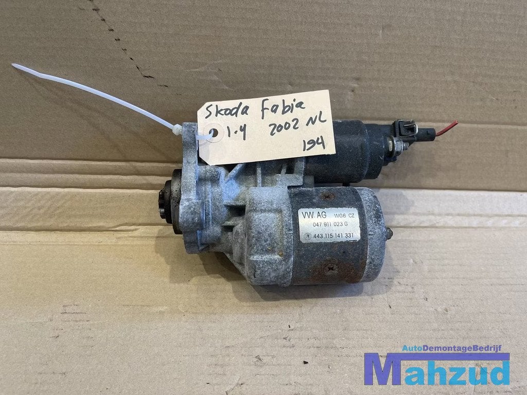 SKODA FABIA 1 1.4 AWQ Startmotor 047911023G, Tr. Vaclava Klementa 869
293 01  Mlada Boleslav, CZ, Skoda, Skoda Auto a.s., Gebruikt
