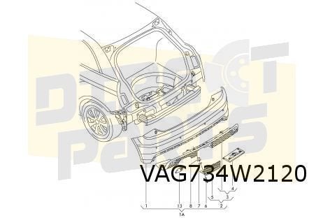 Audi A1 (6/10-1/15) achterbumper (1.4TFSi) (S-line) (GRU) Or, Neuf, Arrière, -, Audi