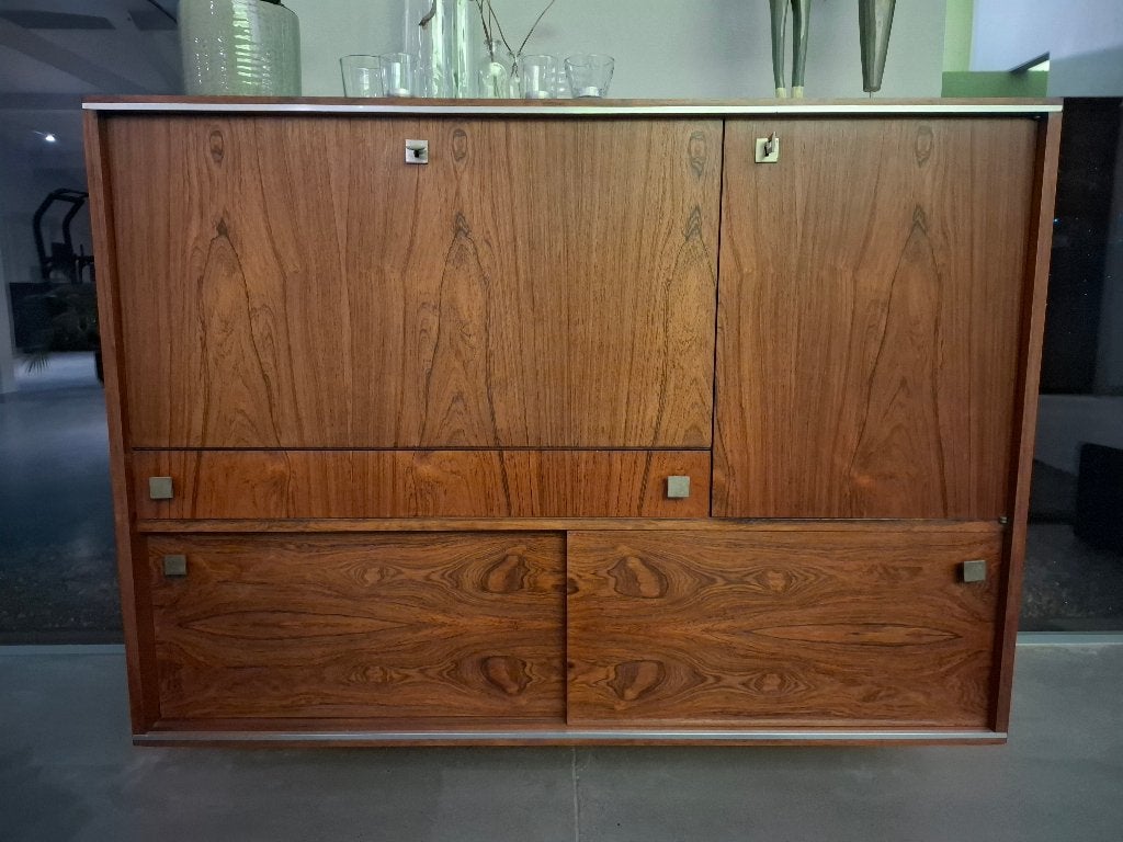 Teak hangkast retro, Antiek en Kunst, Ophalen