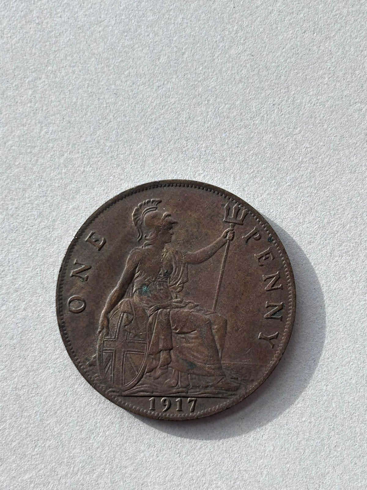 One penny munt 1917, Postzegels en Munten, Ophalen of Verzenden, Overige landen, Losse munt