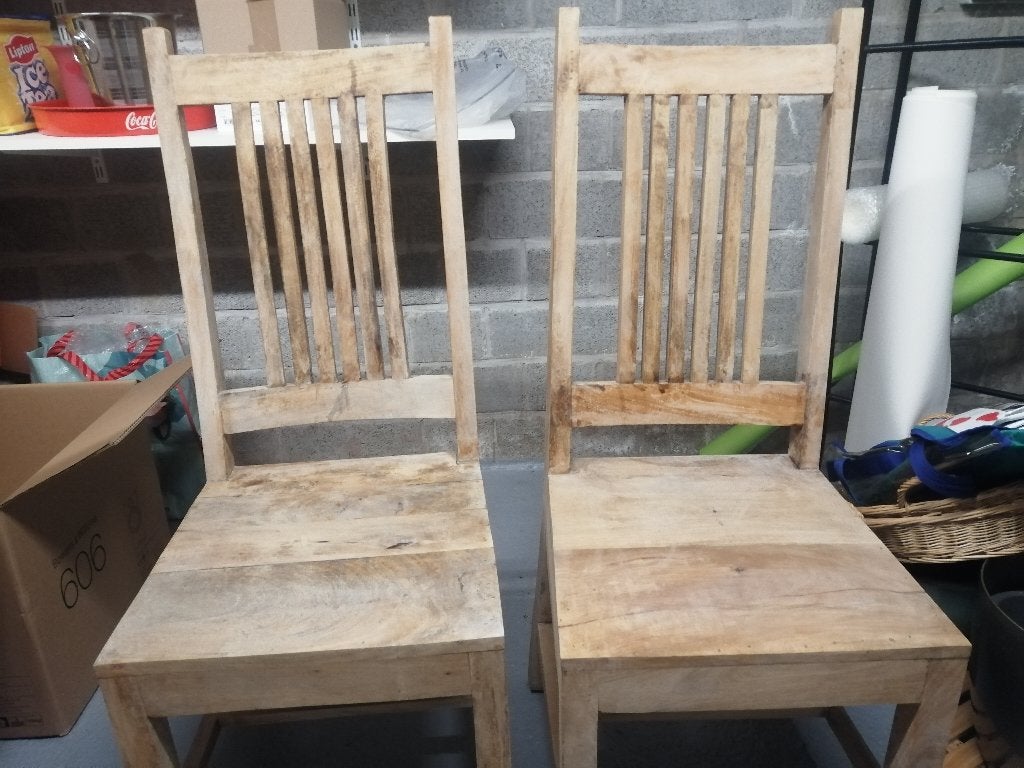 stoelen teak, Maison & Meubles, Chaises, Enlèvement, Utilisé, Bois, Deux