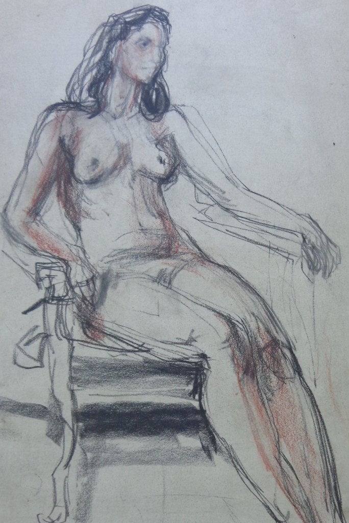 ALBERT DE DEKEN / NAAKT MODEL / ORIGINEEL WERK / 57x38cm SIG, Antiek en Kunst, Kunst | Schilderijen | Modern, Ophalen of Verzenden