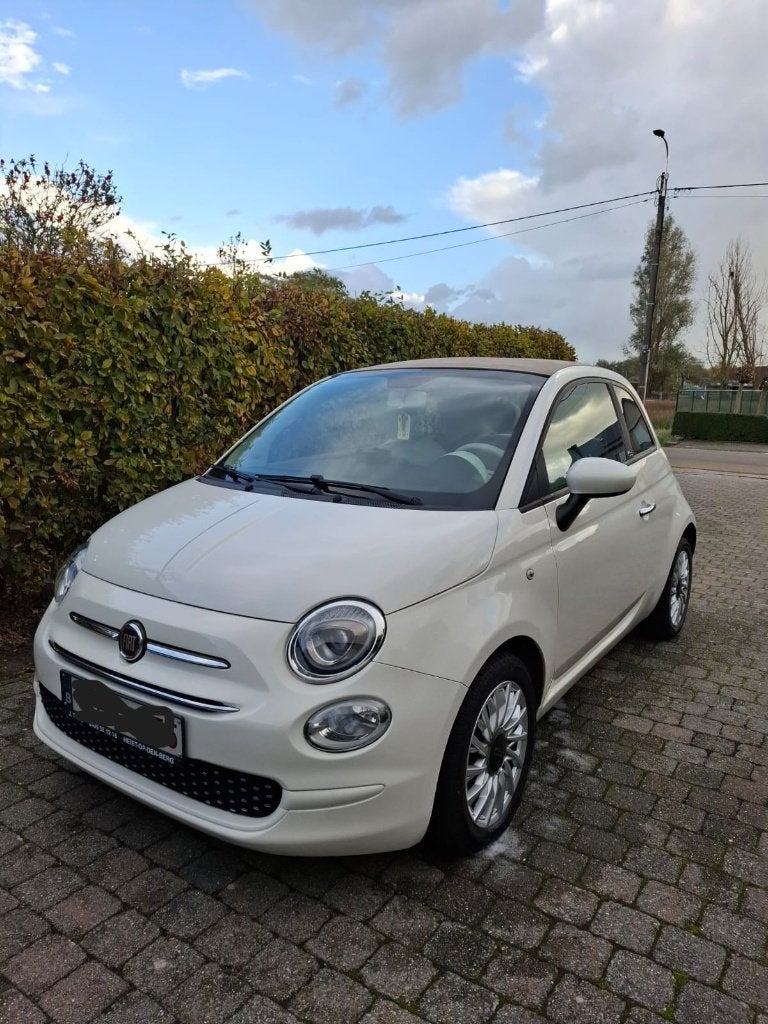 Fiat 500C Cabrio 1.0 Hybrid, Auto's, Stof, Beige, Cabriolet, Beige