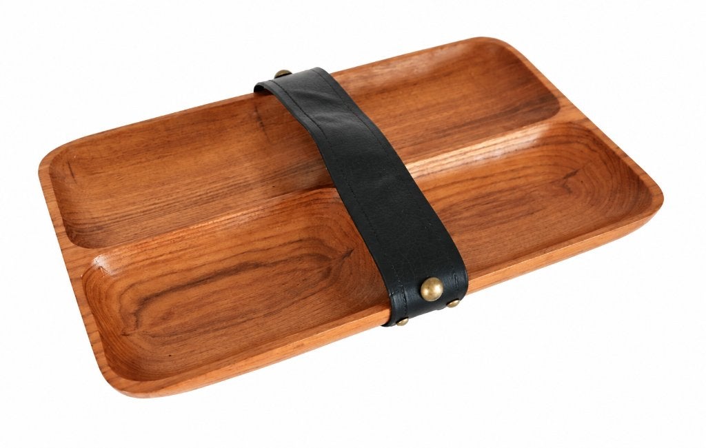 Vintage houten serveer schaal, Ophalen of Verzenden, Gebruikt, Hout, Schaal