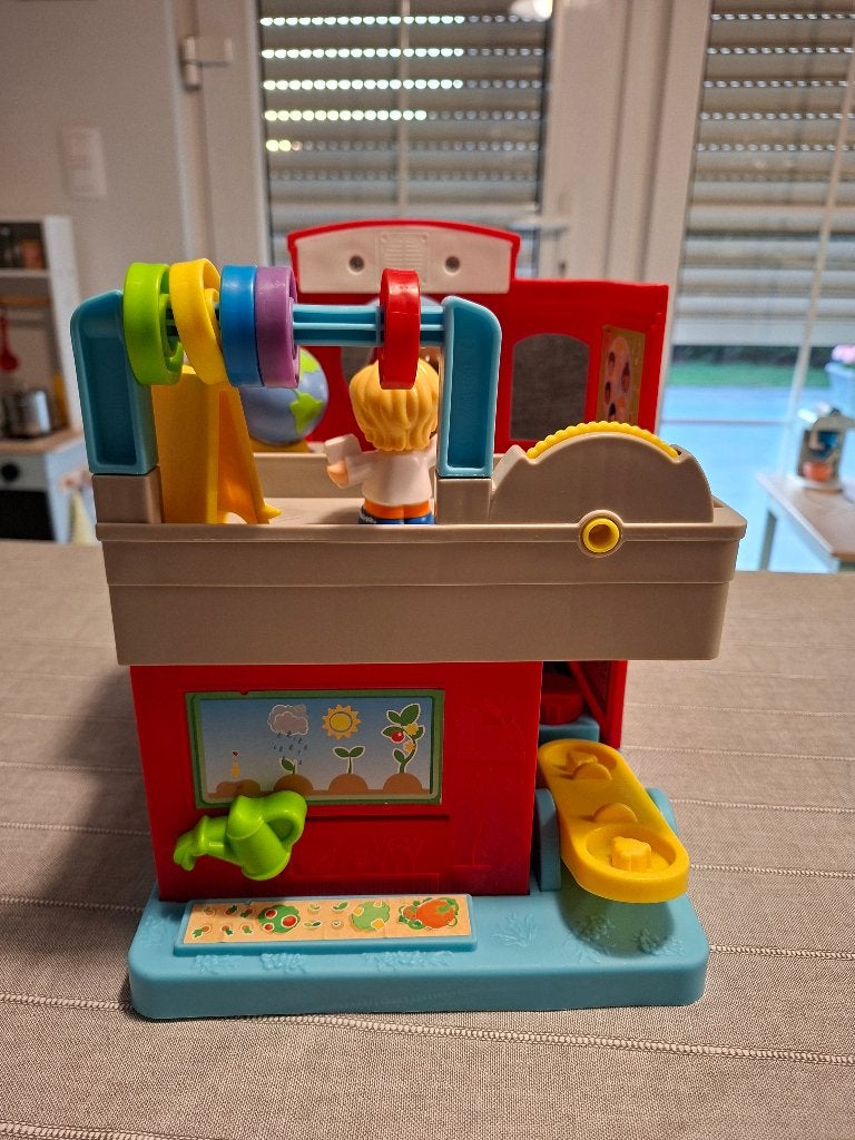 School Fisher Price en 2 boeken, Kinderen en Baby's, Speelgoed | Fisher-Price, Ophalen, Zo goed als nieuw, Speelset, Met geluid