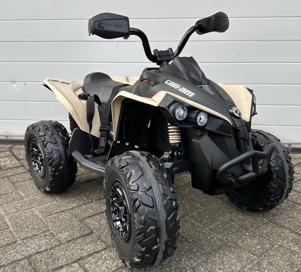 Kinder Accu Quad can-am 12v Rubberband -Leder zit NIEUW!, Nieuw