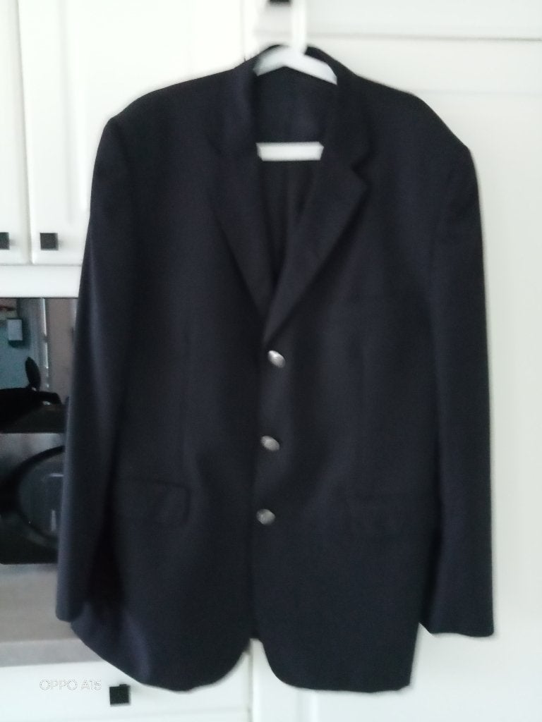 donker blauwe vest, Ophalen, Zo goed als nieuw, Maat 52/54 (L)