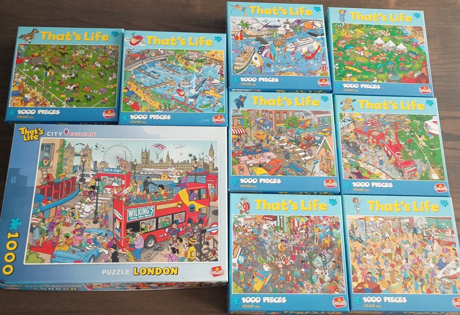 9 puzzels 1000stukjes, Hobby en Vrije tijd, Ophalen