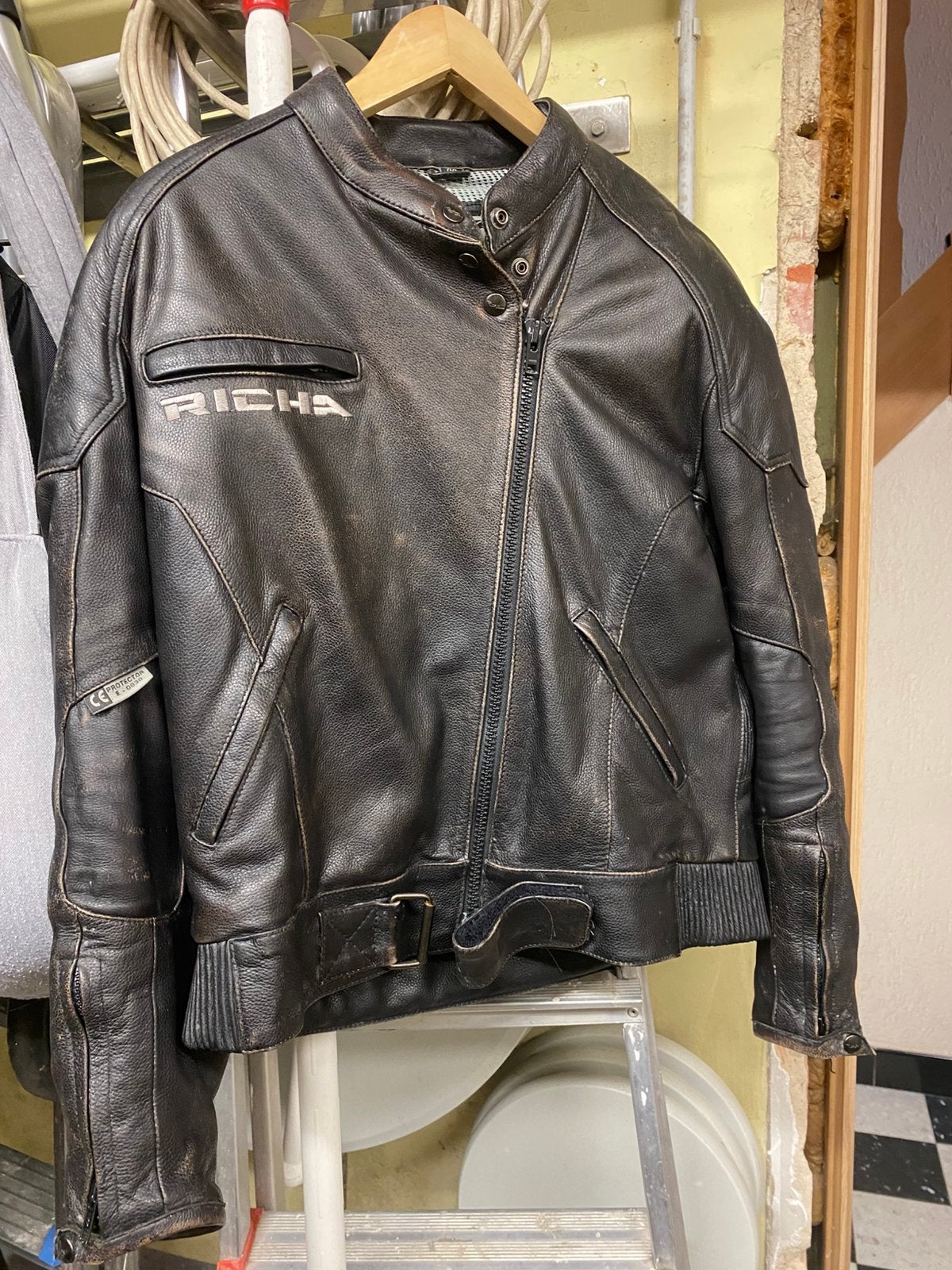 Leder richa moto vest maat 44, Motoren, Kleding | Motorkleding, Ophalen of Verzenden