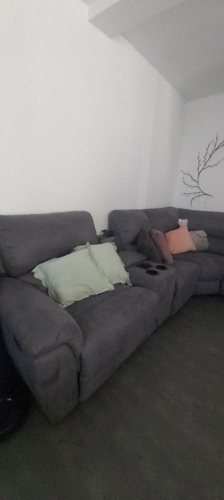 Zeer mooi grijs hoeksalon, Huis en Inrichting, Ophalen, Zo goed als nieuw