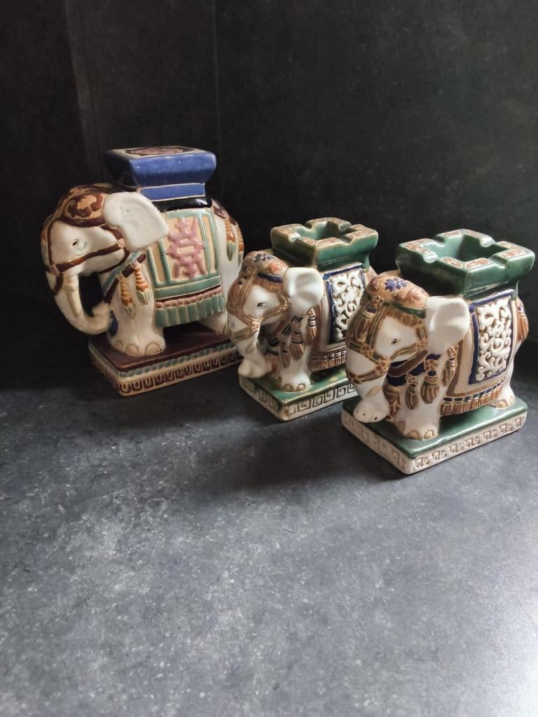 De 3 olifanten  !  JAREN 90 PRACHTSTAAT, Antiek en Kunst, Ophalen