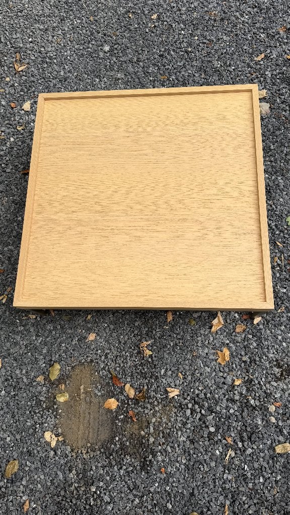 Vierkanten houten salontafel, Ophalen, Gebruikt, 50 tot 100 cm, Vierkant
