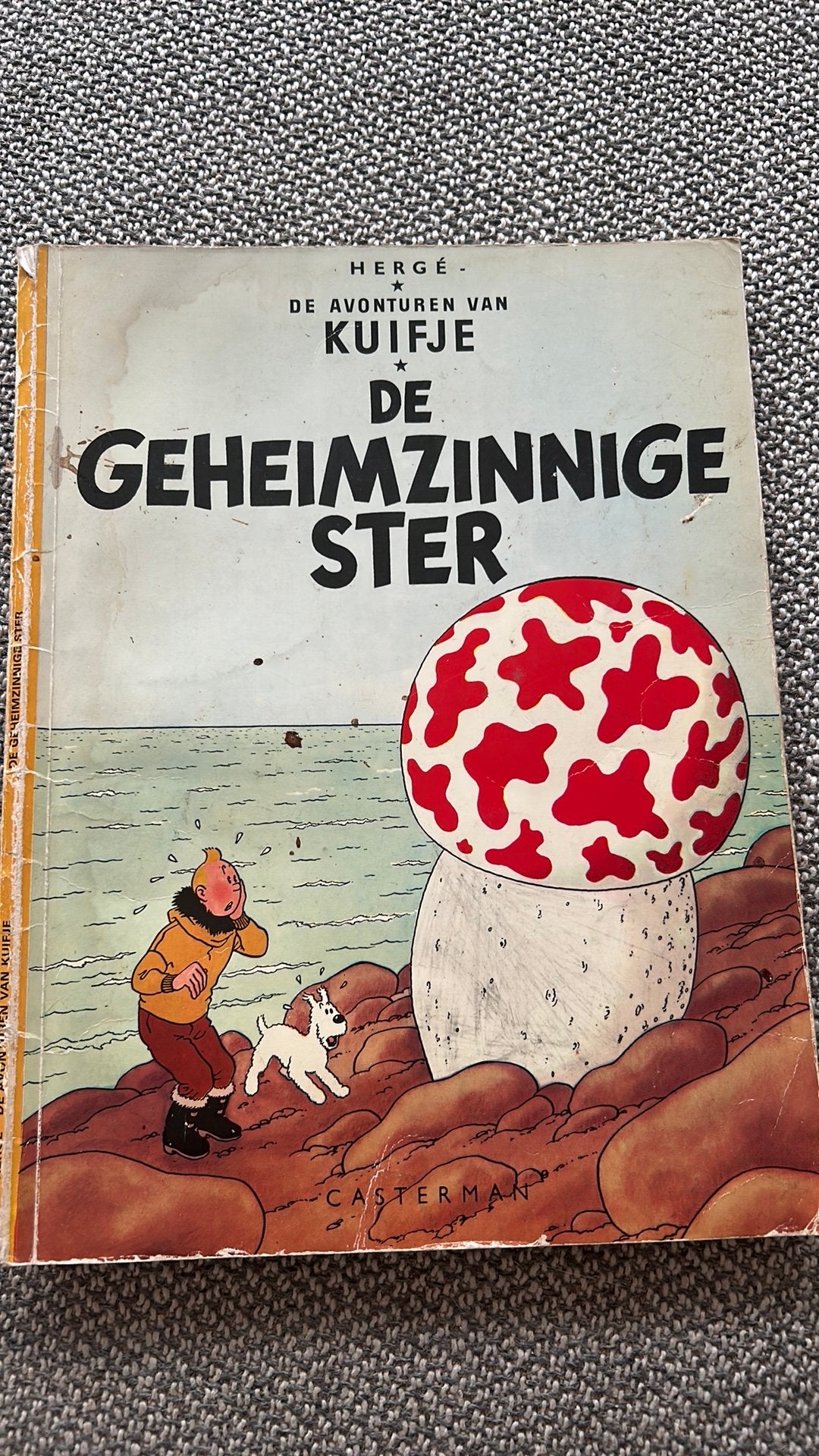 Kuifje – De Geheimzinnige Ster (Casterman, 1956‑druk), Enlèvement ou Envoi, Tintin, Utilisé, Livre ou Jeu