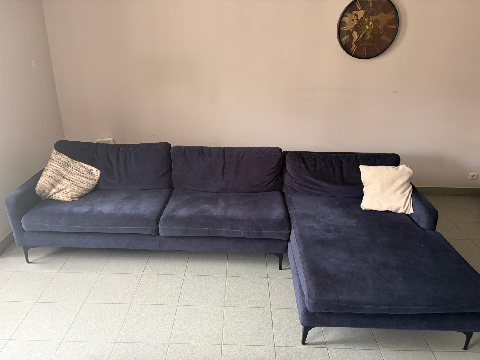 Nette blauwe zetel te koop, Enlèvement, Comme neuf