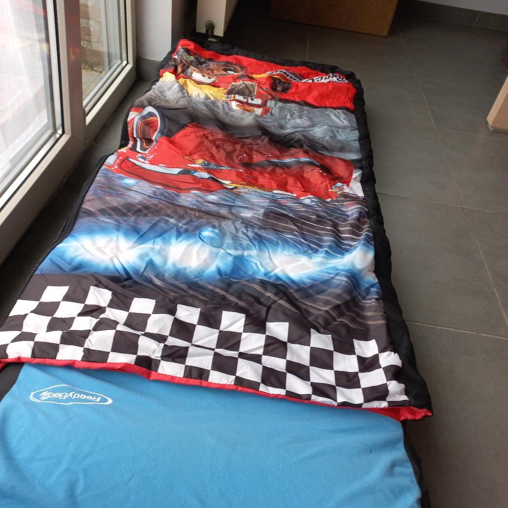 Luchtmatras met  ingebouwde slaapzak, Ophalen, Ingebouwde pomp, Zo goed als nieuw, 1-persoons