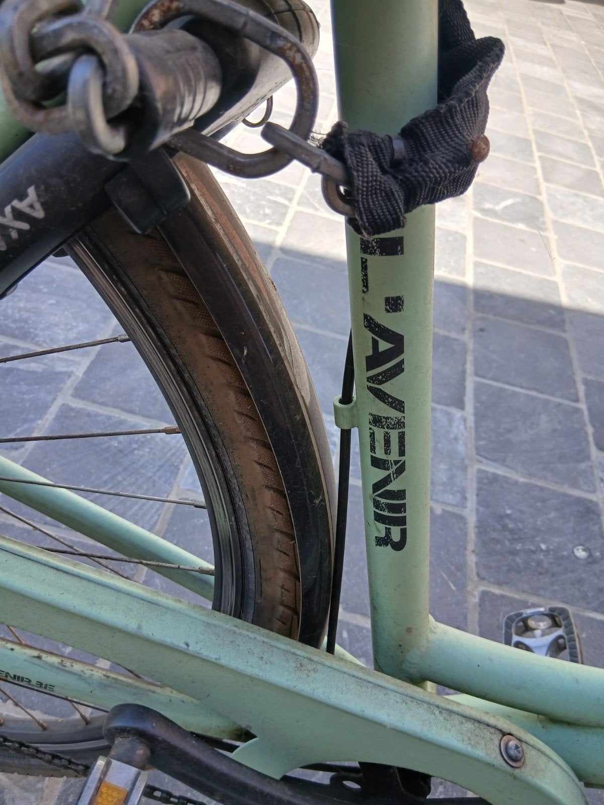 Dames fiets, Ophalen