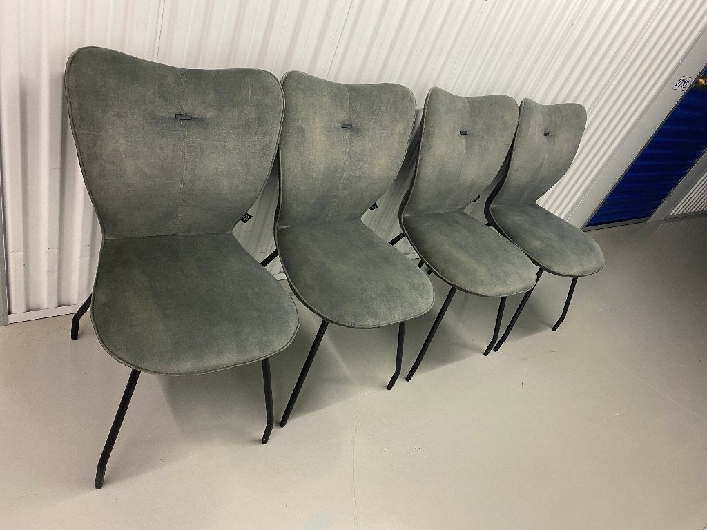 4 chaises Henders & Hazel Kim — olive/vert-gris, Autres couleurs, Comme neuf, Enlèvement, Modern
