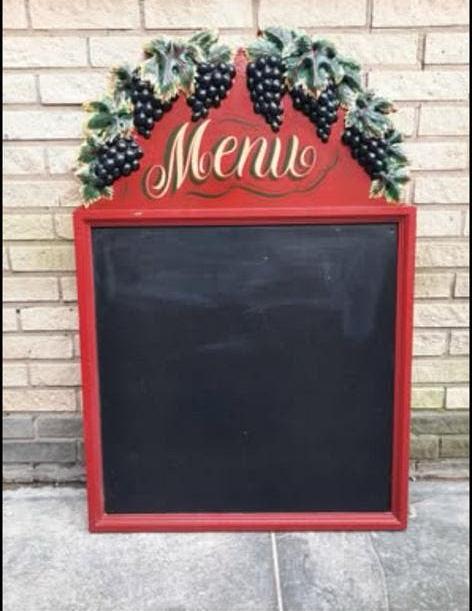 Kitscherig menubord italiaanse stijl, Ophalen, Krijtbord
