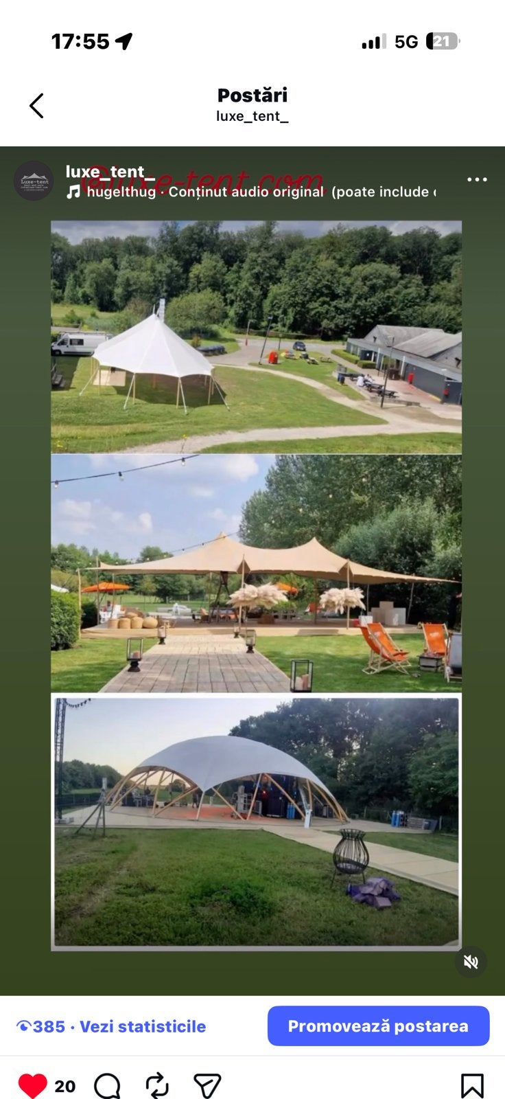 Stretch tent. (tenten te huur)
