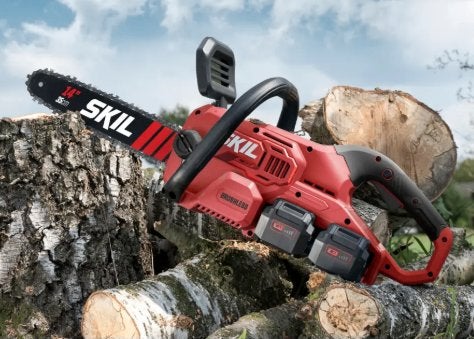 Skil accu kettingszaag 0541 CA brushless 2x20 V accu, € 139, Bricolage & Construction, Outillage | Scies mécaniques, Enlèvement ou Envoi